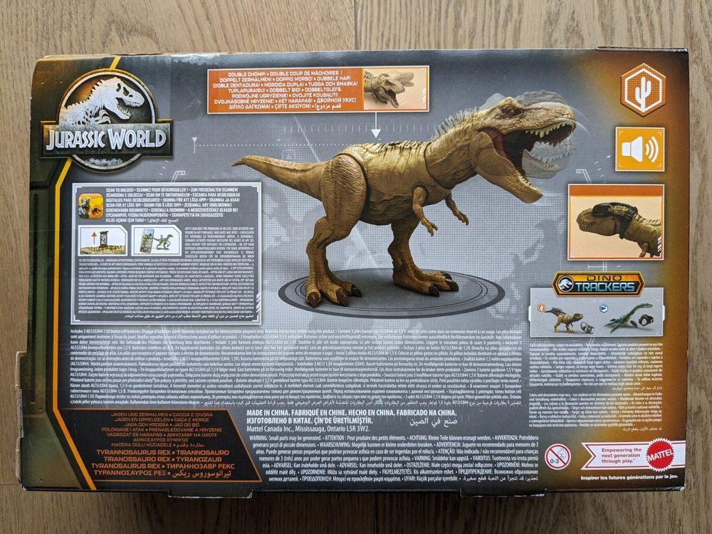 Figurine Jurassic World Dino Géant Méga Carnivore - 55 Cm, Rugissement, Mouvement, Réalité Augmentée - Dès 4 Ans