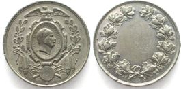 Medaillen WILHELM I. Schiessprämie o.J. ca.1885 v. Loos Zinn