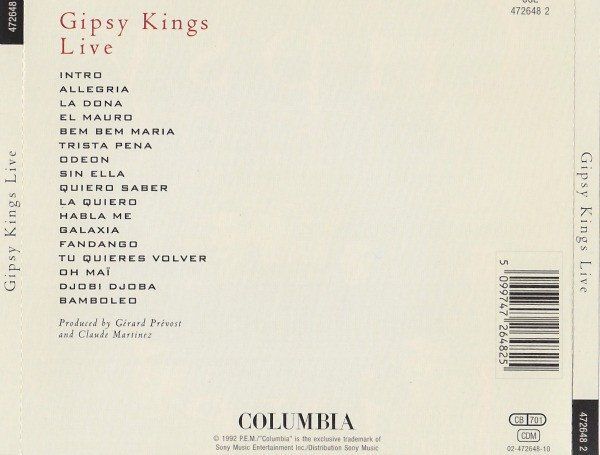 CDs: CD Gipsy Kings - Live (1992) – Gebraucht aus Möriken AG von mineralia 1