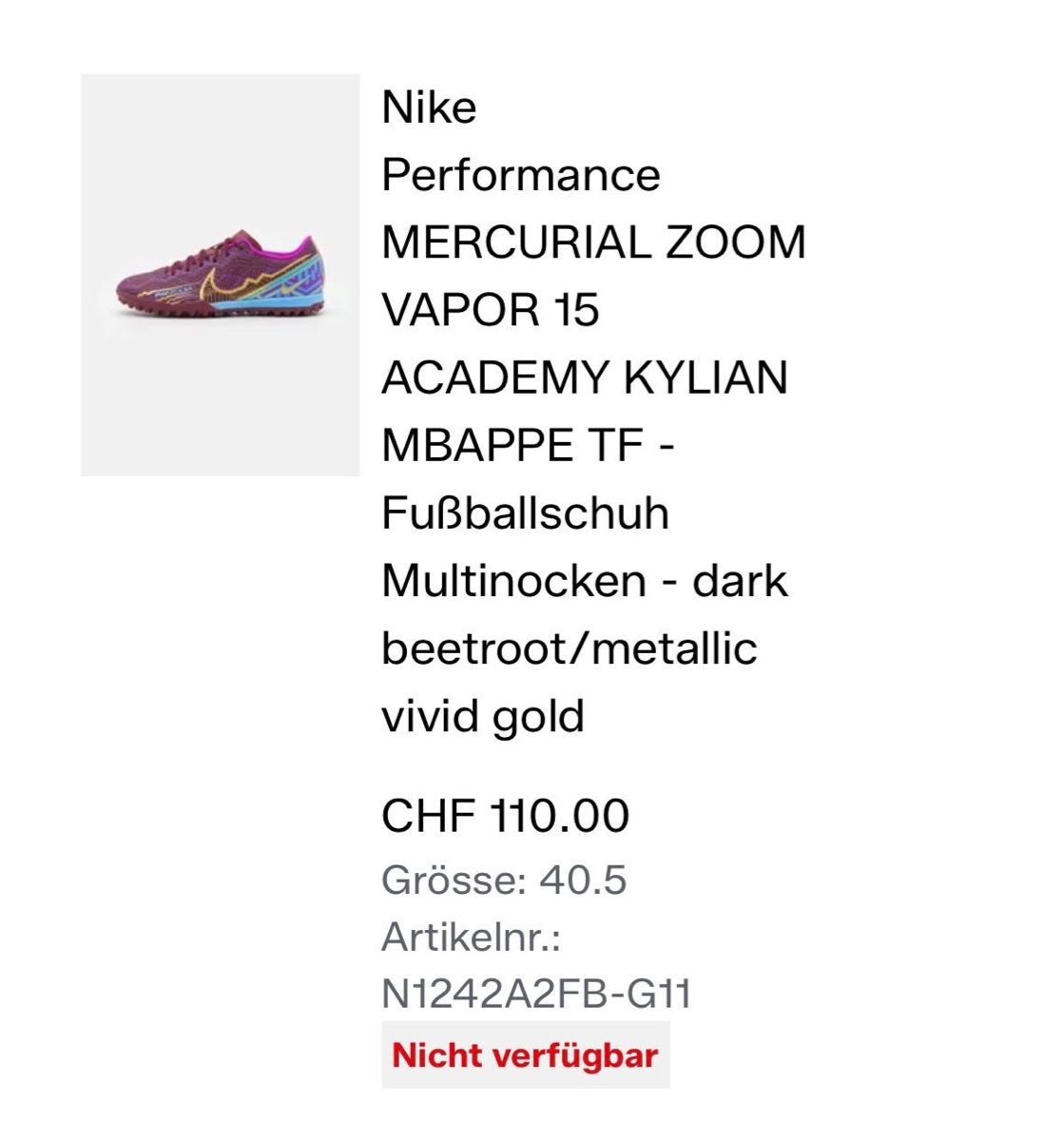 Nike Chaussures hommes: Fussball Hallenschuhe – D'occasion à Benken SG par chiara2607 1