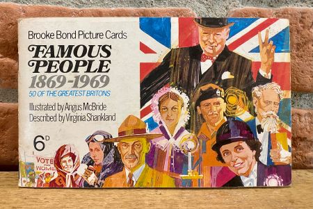 Vintage Sammelbilder Album „FAMOUS PEOPLE 1869-1969“ England