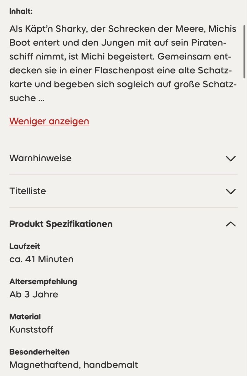 Audiolibri: Tonie Käpt'n Sharky – Usato da Winterthur venduto da seri_bo 1