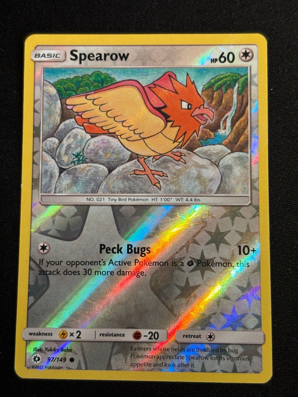 Pokémon Carte collezionabili: Pokemon Spearow Reverse - Sun-Moon 97/149 - English – Usato da Bern venduto da Big_GS