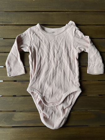 H&M Baby Body, Grösse 68, Langarm, Rosa, Top Zustand!