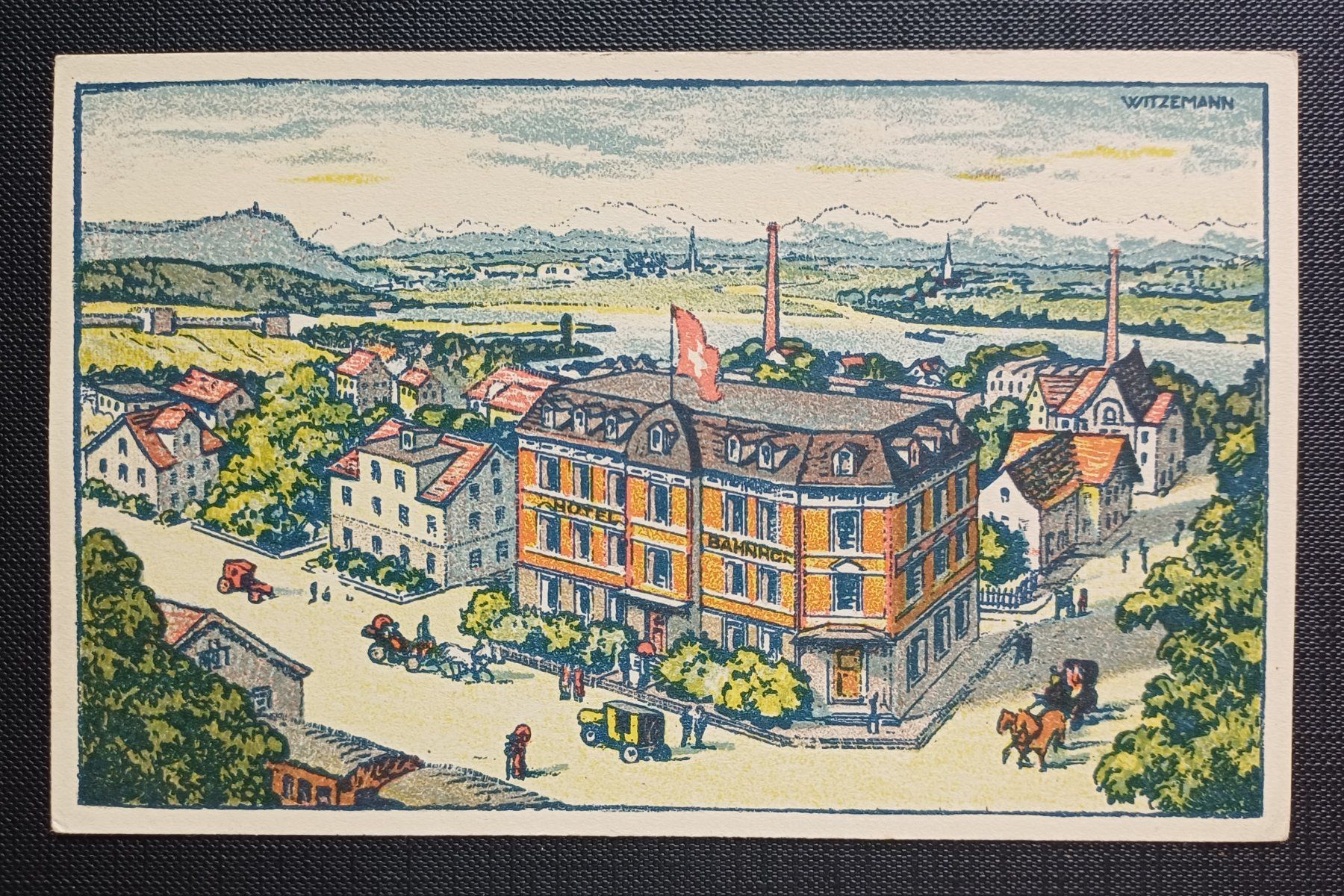 Cartoline postali: AK Hotel Bahnhof PFÄFFIKON um 1920 – Usato da Brittnau venduto da simionius