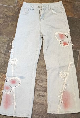 Coole Jeans mit speziellem Design, neuwertig, Grösse S