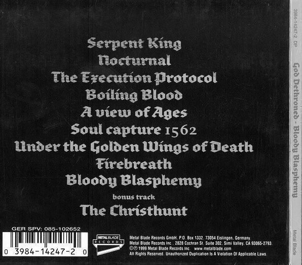 CD: God dethroned - Bloody...(Digi) – Usato da St-Cergue venduto da VeganWarrior 1