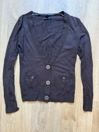 Cardigan marron mohair/cachemire H&M, t.36/S
