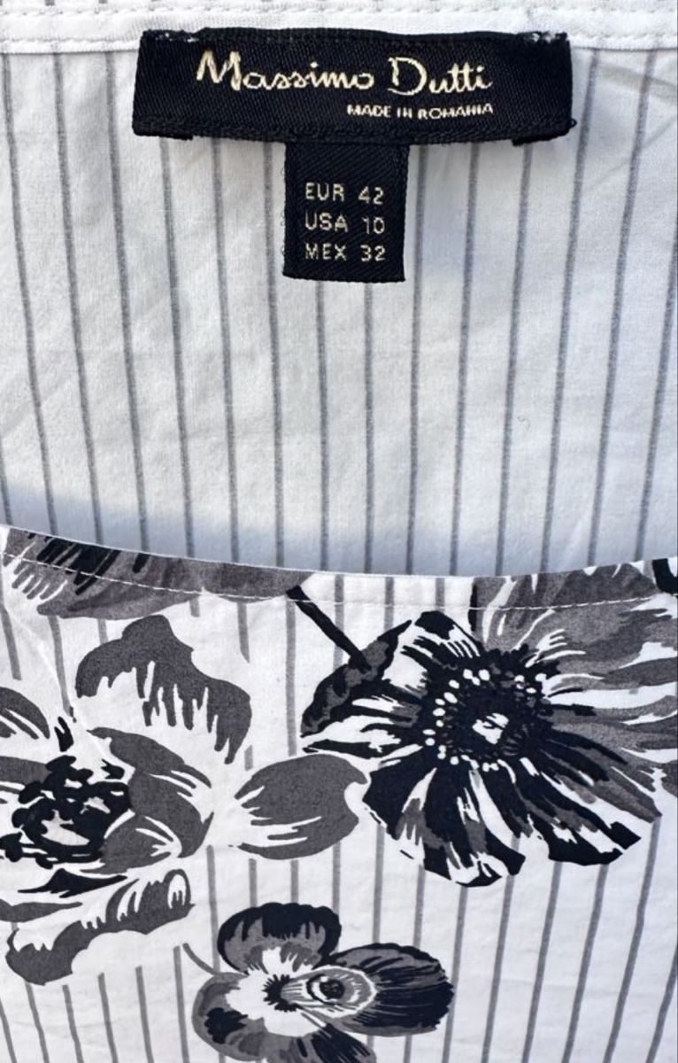 Massimo Dutti Camicette: Massimo Dutti Bluse, Gr. 42, gestreift mit Blumenmuster – Usato da Menziken venduto da cla_8qfq 2