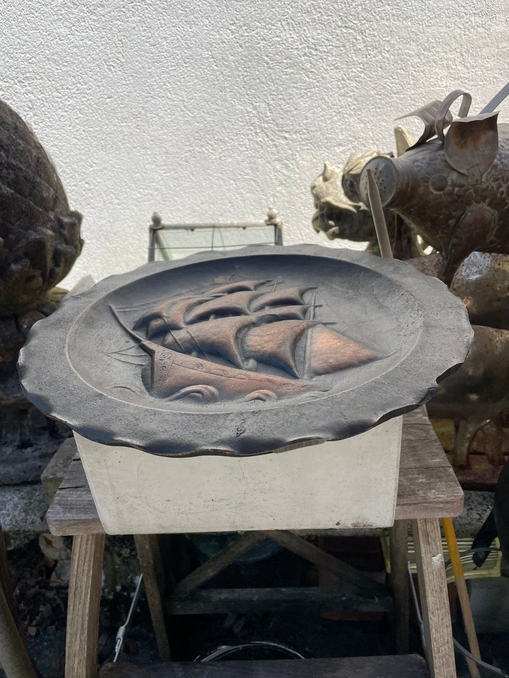Assiettes: Bronce-Relief-Teller – D'occasion à Forch par ESELSTEIN 1