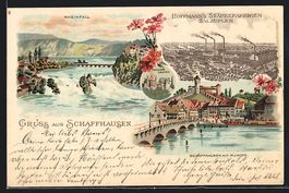 Litho Schaffhausen, Rheinfall, Munoth, S