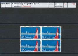 1953 "Einweihung Flughafen Zürich", Viererblock, **