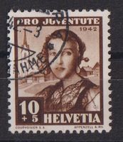 Pro Juventute 1942: Abart 'verschmierter Mund' - Kat. 120.--