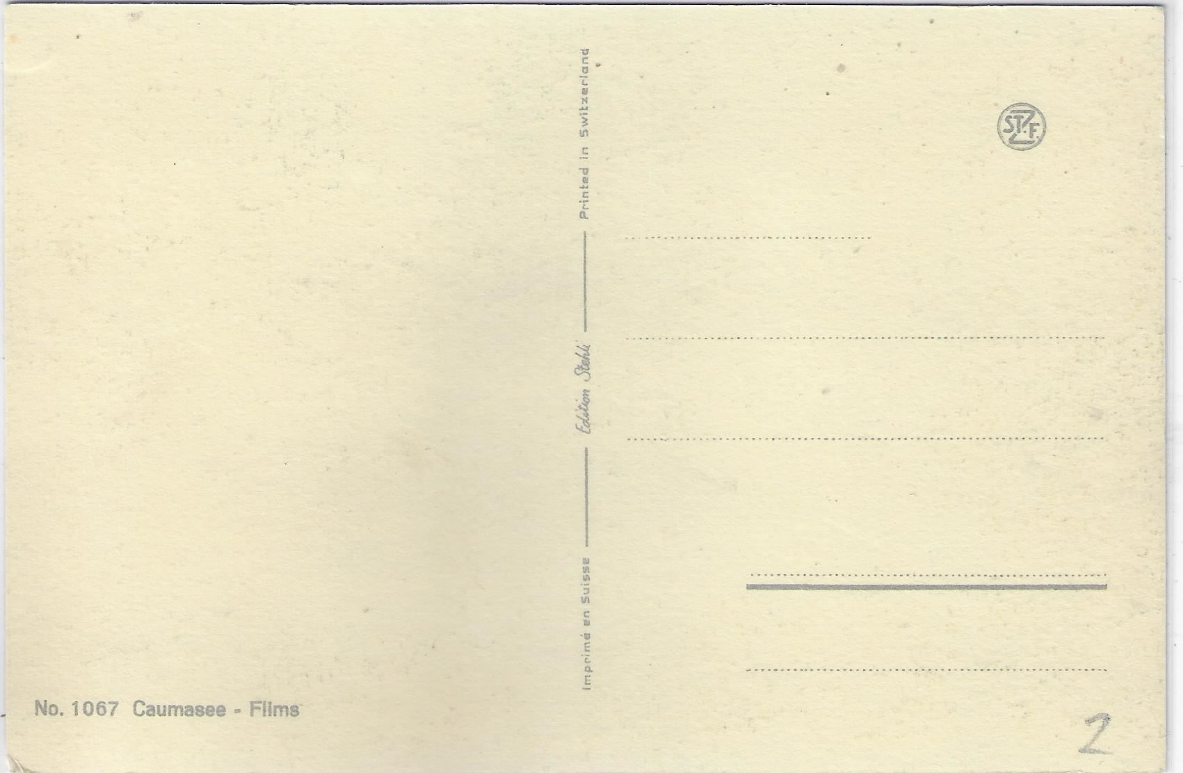 Cartes postales: Caumasee - Flims - Litho – D'occasion à Ettingen par Kartenplanet 1