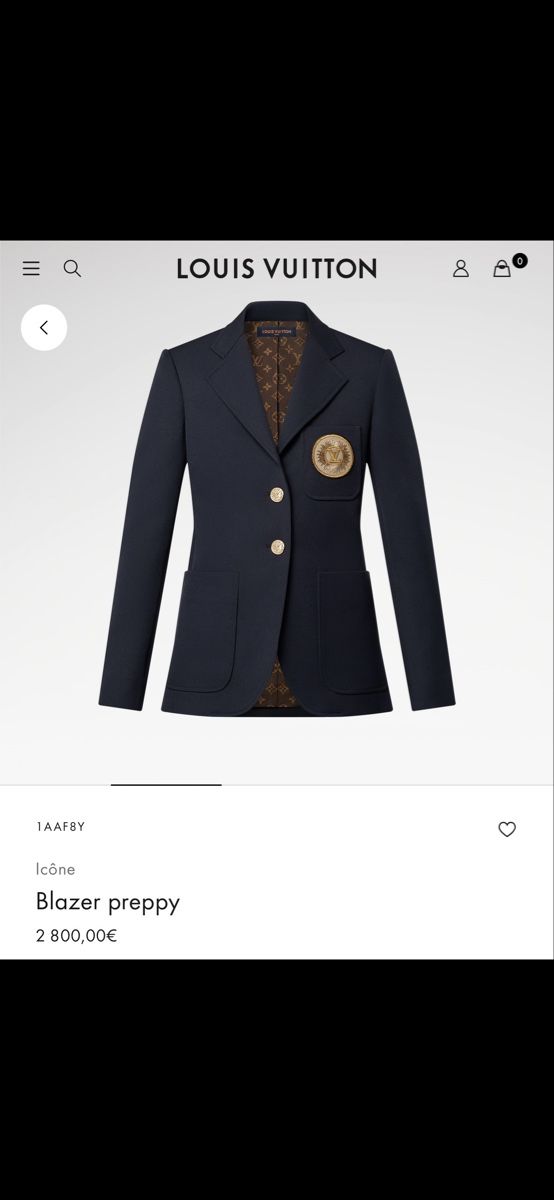 Louis Vuitton Vestes: Louis Vuitton jacket, 38 IT navy blue, NEW – Neuf (Voir description) à Thonex par Lux_brands01 9