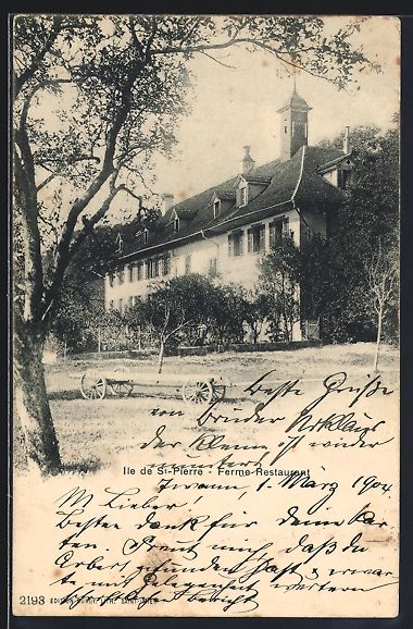 Cartoline postali: AK Ile de St-Pierre, Ferme-Restaurant – Usato da Berlin venduto da bartko-reher