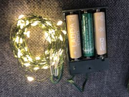 Lichterkette Micro LED, 3Stk., 80 Lämpchen, neuwertig