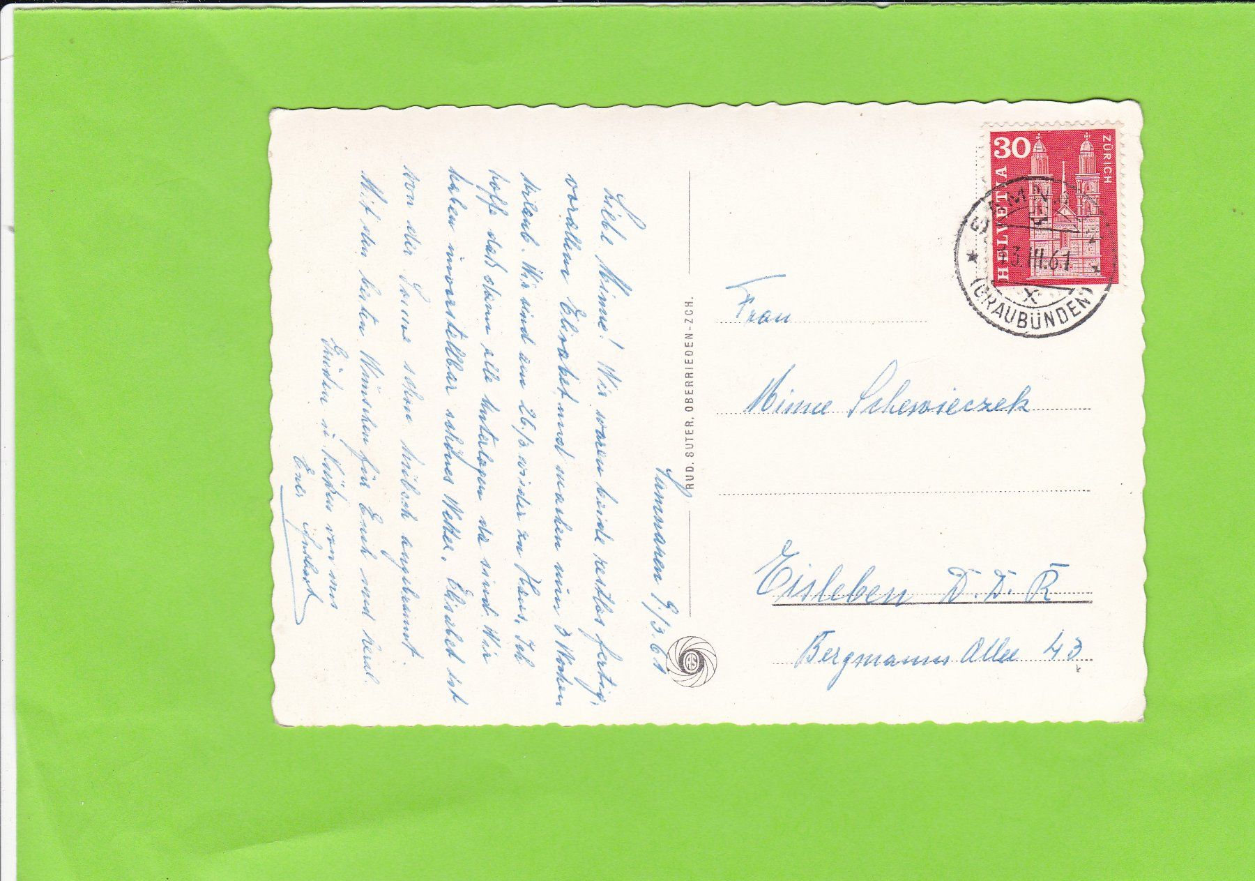 Cartoline postali: Samnaun – Usato da St. Peterzell venduto da neckertal 1
