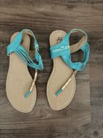 Zehensandalen blau türkis - Grösse 38