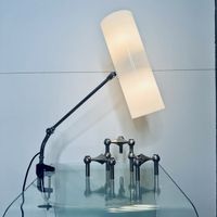 Midcentury lucite Bauhaus klemmlampe 