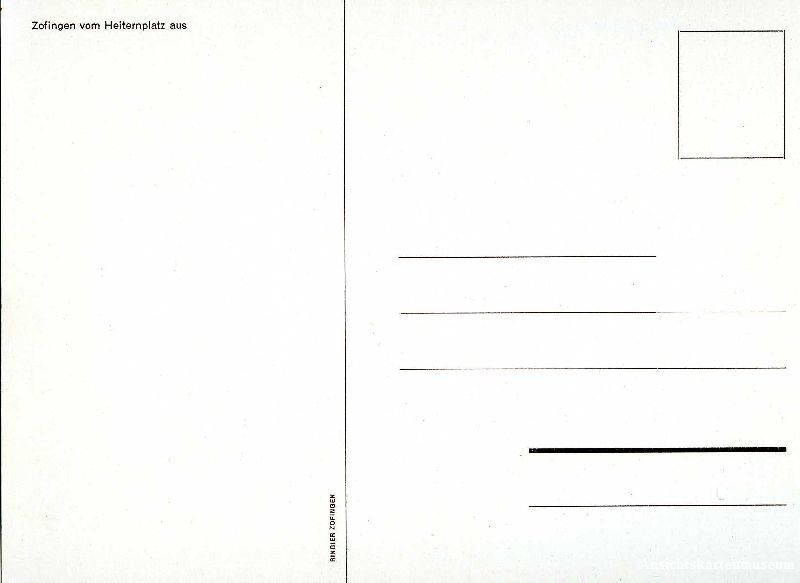 Cartoline postali: Zofingen - vom Heiternplatz aus c1965 – Usato da Emmenbrücke venduto da teestube 1