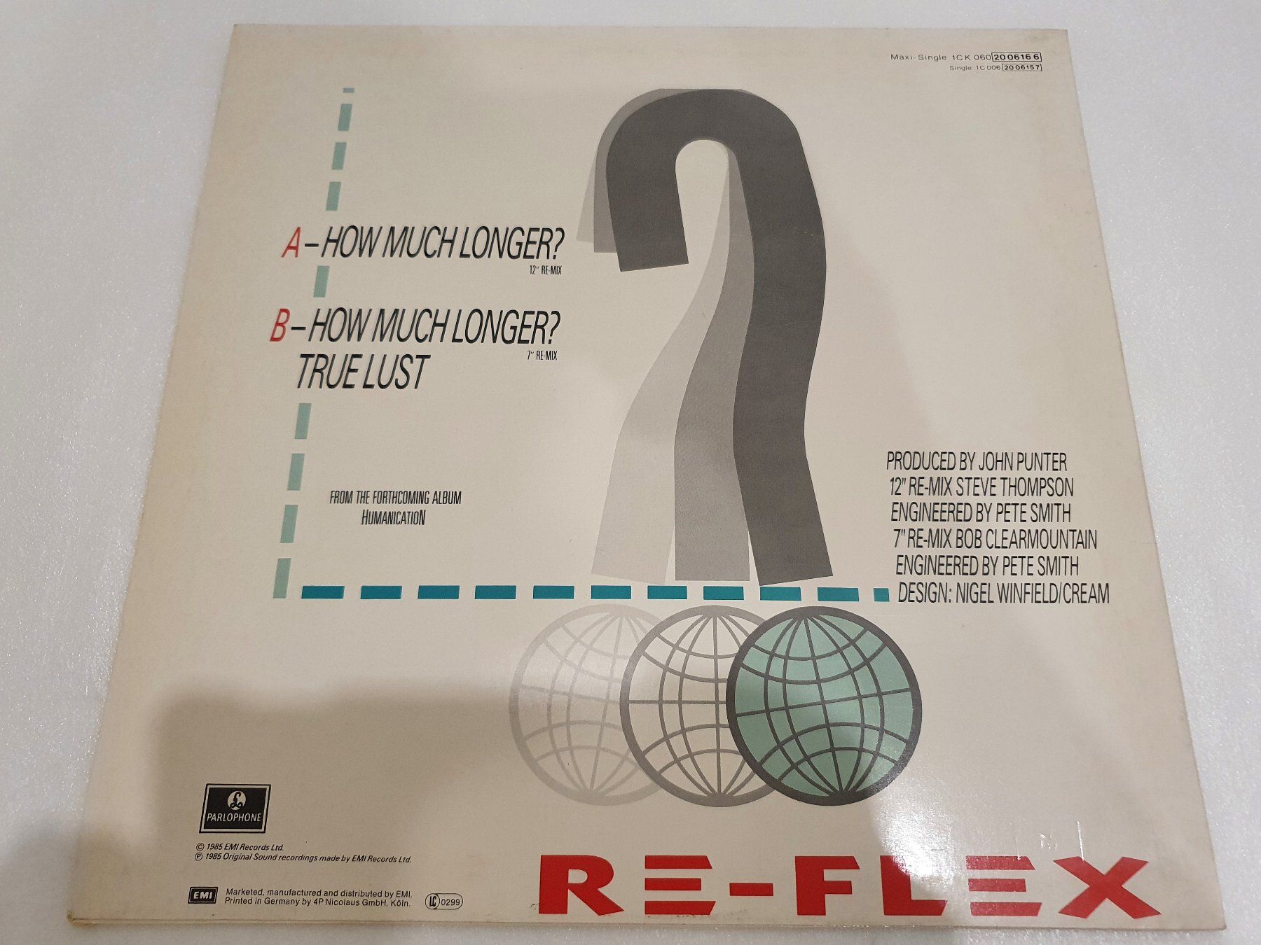 Schallplatten: Re-Flex – How Much Longer (Maxi, Synth-pop, Electronic) – Gebraucht aus Uster von Vinyl-Leidenschaft 1