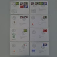 1963, 8 attraktive Ersstags-Briefe Nr.395-600, gut erhalten!