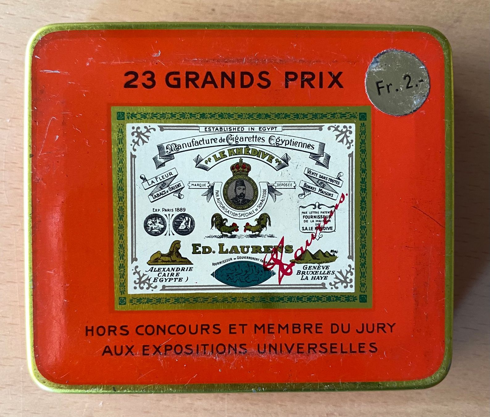 Sigari: Vintage Zigarettendose Ed. Laurens Prince de Monaco Dose – Usato da Winterthur venduto da Pedebe 1