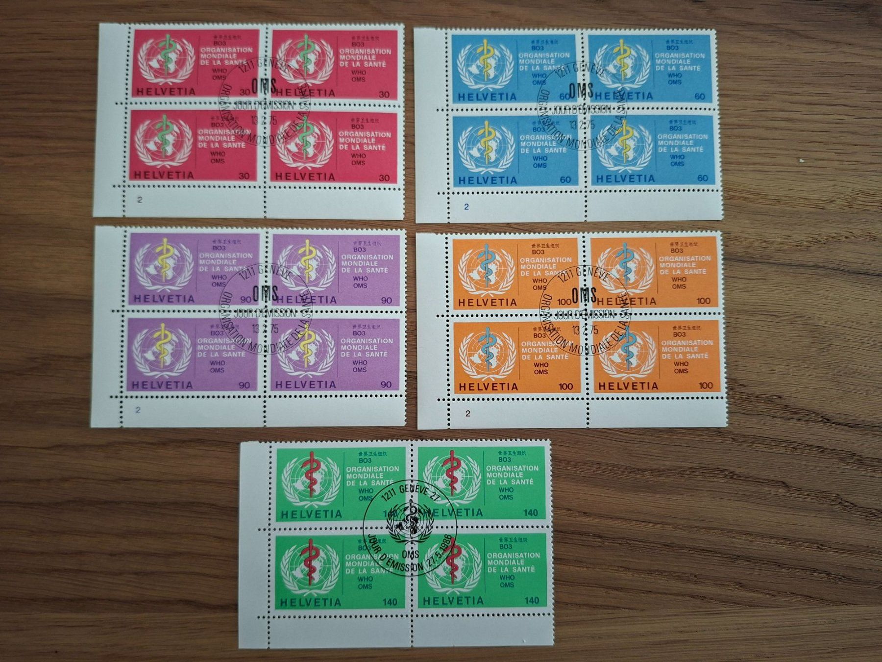 Tous les timbres: Dienstmarken: 4er Blocks: OMS – Neuf (Voir description) à Hinterkappelen par 1399