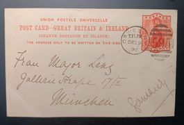 GROSSBRITANNIEN Ganzsache nach München 1895