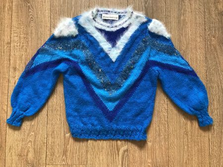 Hilberry-UK Vintage pull en laine et angora