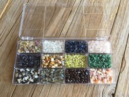 MINERALIEN MIX GEBOHRT FÜR SPLITTERHALSKETTEN / ARMBÄNDER