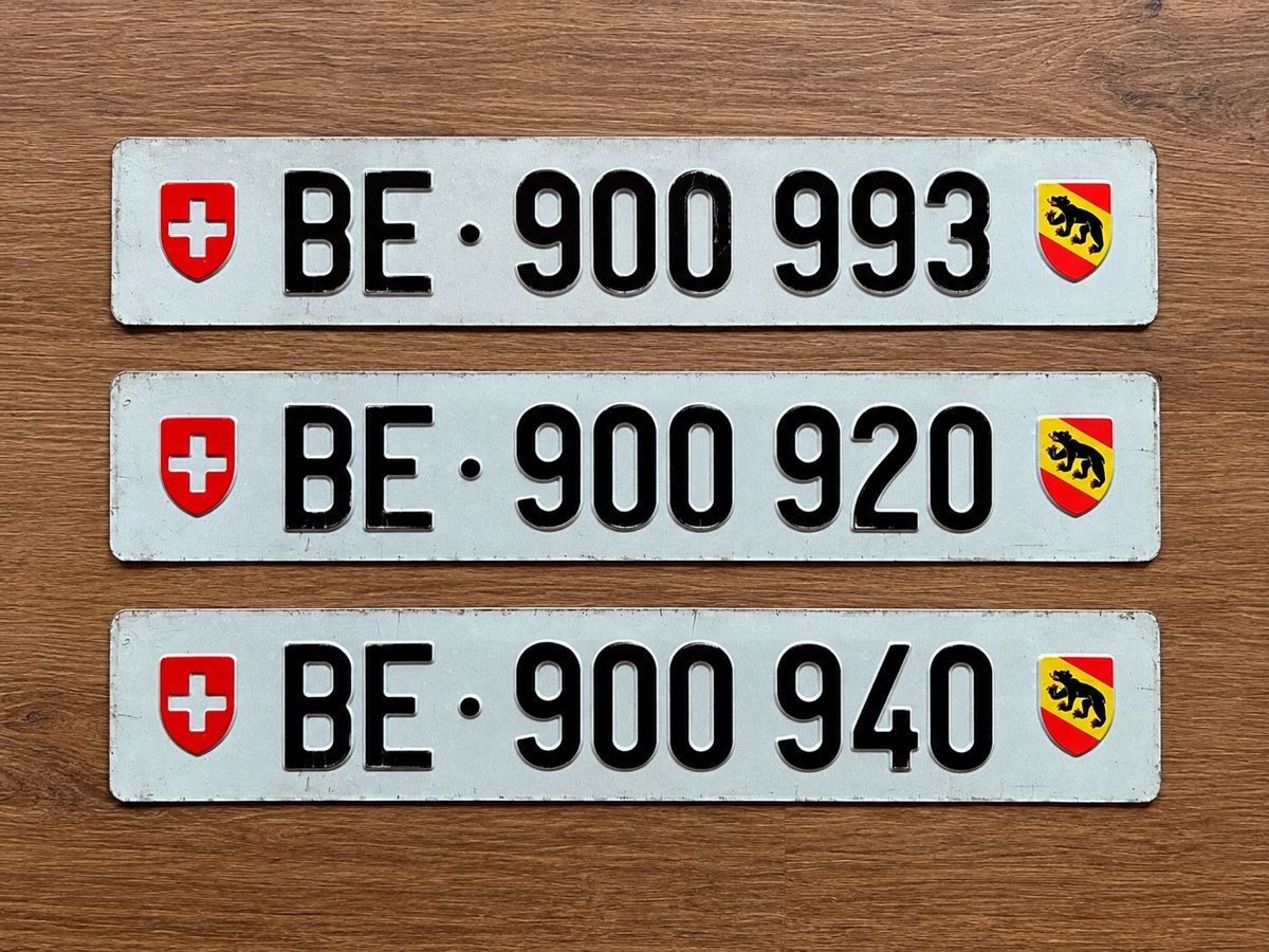 Schilder: BE Kontrollschilder 3stk.  – Neu (gemäss Beschreibung) aus Thun von Gasp93