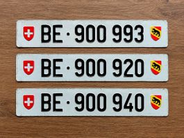 BE Kontrollschilder 3stk. 