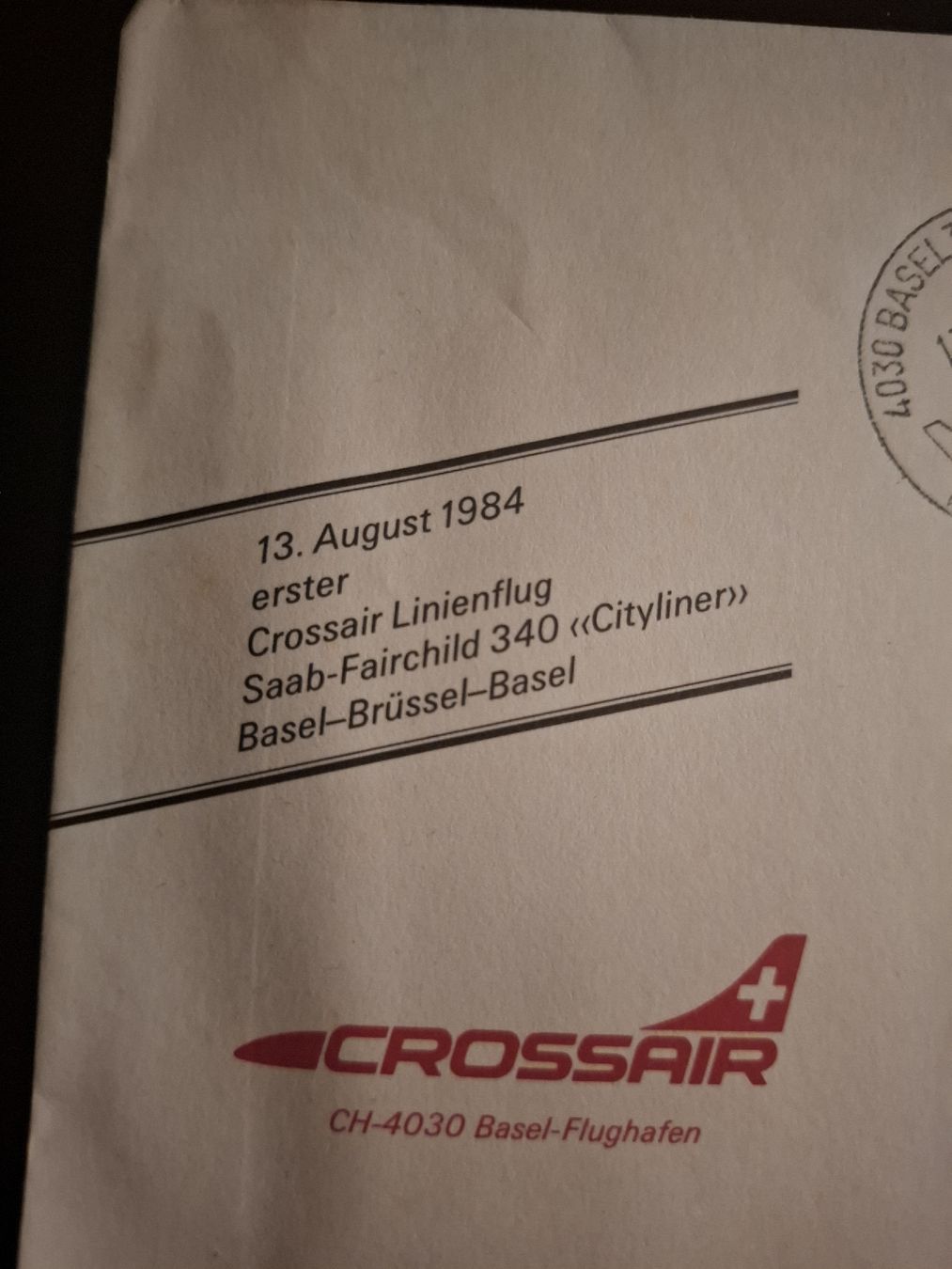Buste & buste per spedizione: Couvert erster Crossair Linienflug Basel +Sonderstempel – Usato da Basel venduto da Swiss_phil_Auktion 2