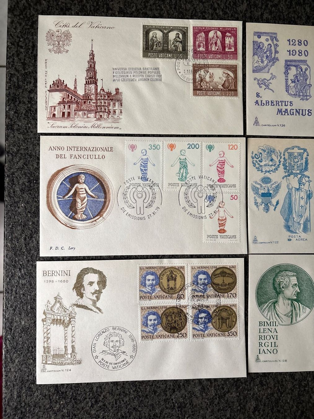 Tutti i francobolli: Vatikan Briefe/Philatelie - sechs STÜCK – Usato da Ibach venduto da lisch3 1