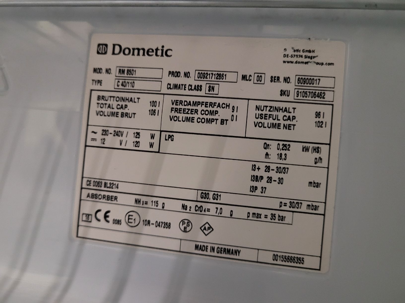 Kühlschrank: Dometic Kühlschrank – Gebraucht aus Trasadingen von leinad123 1