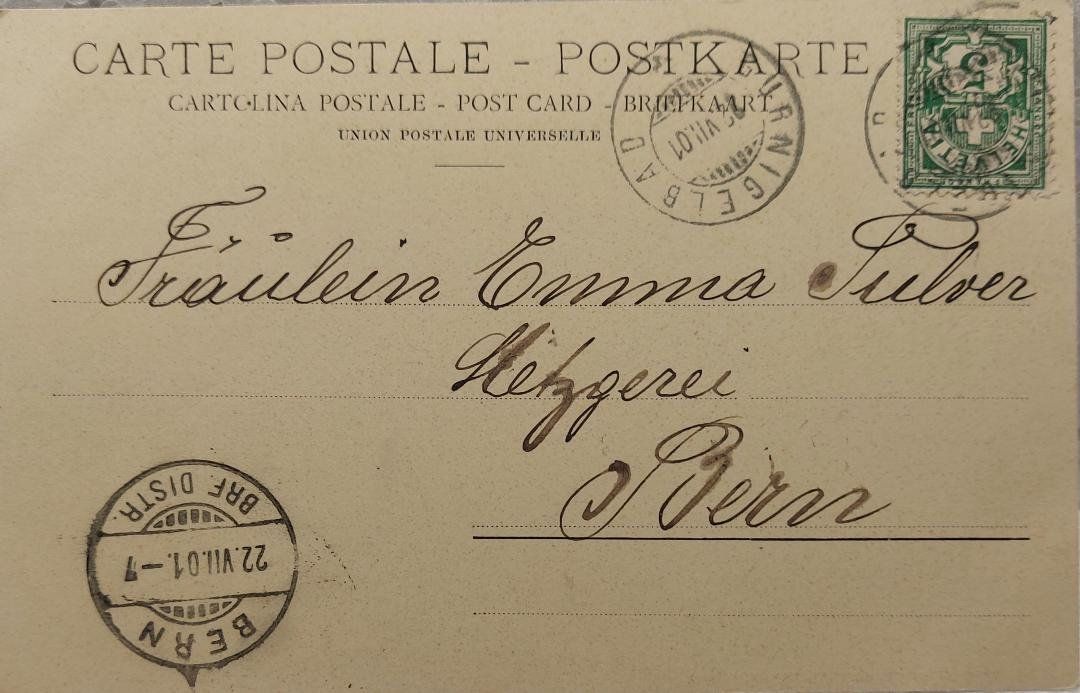 Cartoline postali: St. GALL - St Gallerhäuschen - 1901 – Usato da Delémont venduto da Domdom1 1