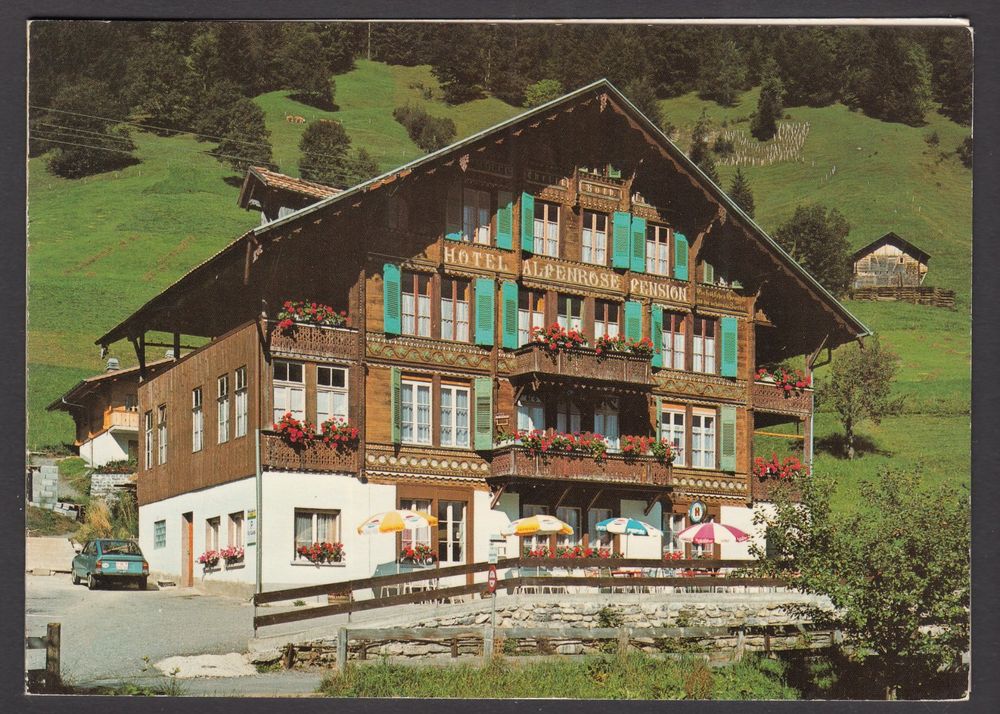 Originale vintage Doppel-Postkarte Hotel Alpenrose Saxeten! (Neu und ...