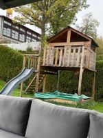Wickey Spielturm aus Holz mit Häuschen, Rutsche & Sandkasten
