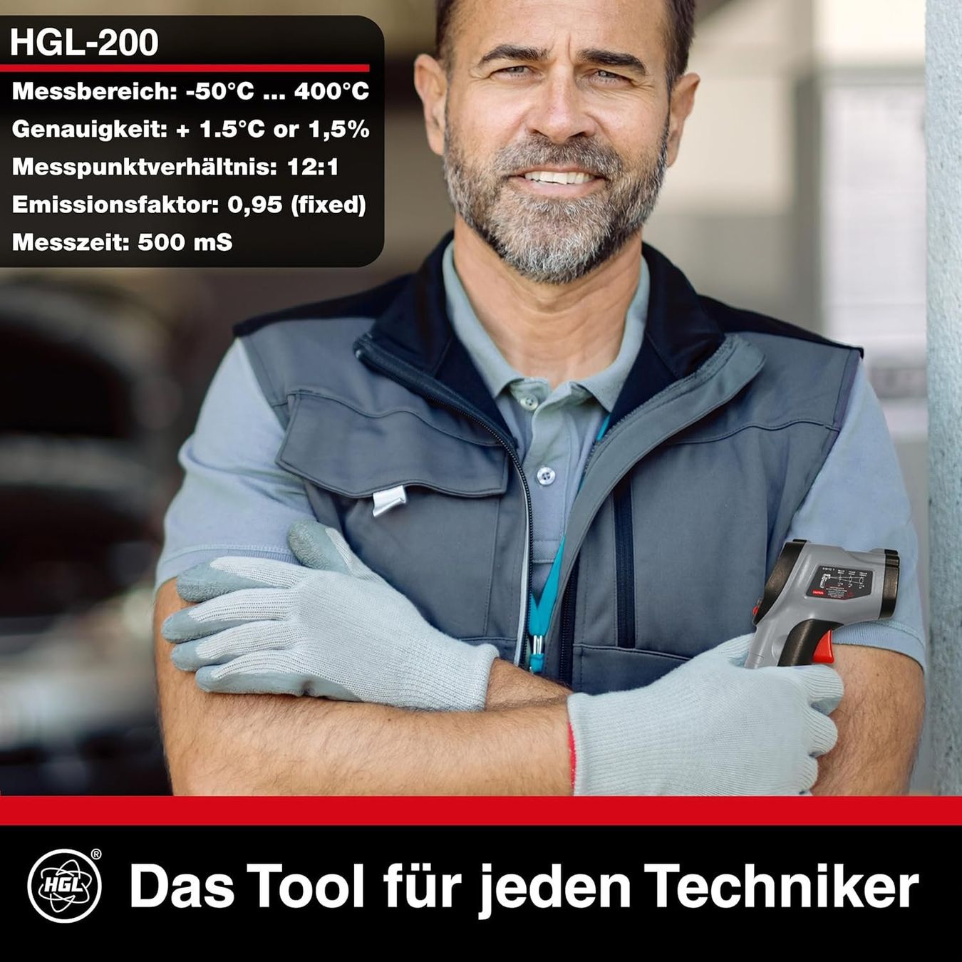 Altro per la casa: Infrarot Thermometer 50 bis 400 Grad mit LCD und Laser – Nuovo e nell'imballaggio originale da Hundwil venduto da Equiply 2