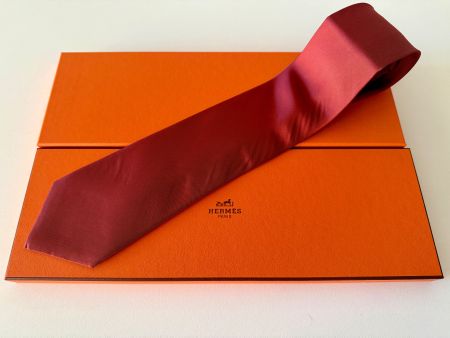 Cravate HERMES-Paris „Burgundy Dream“ - avec box original