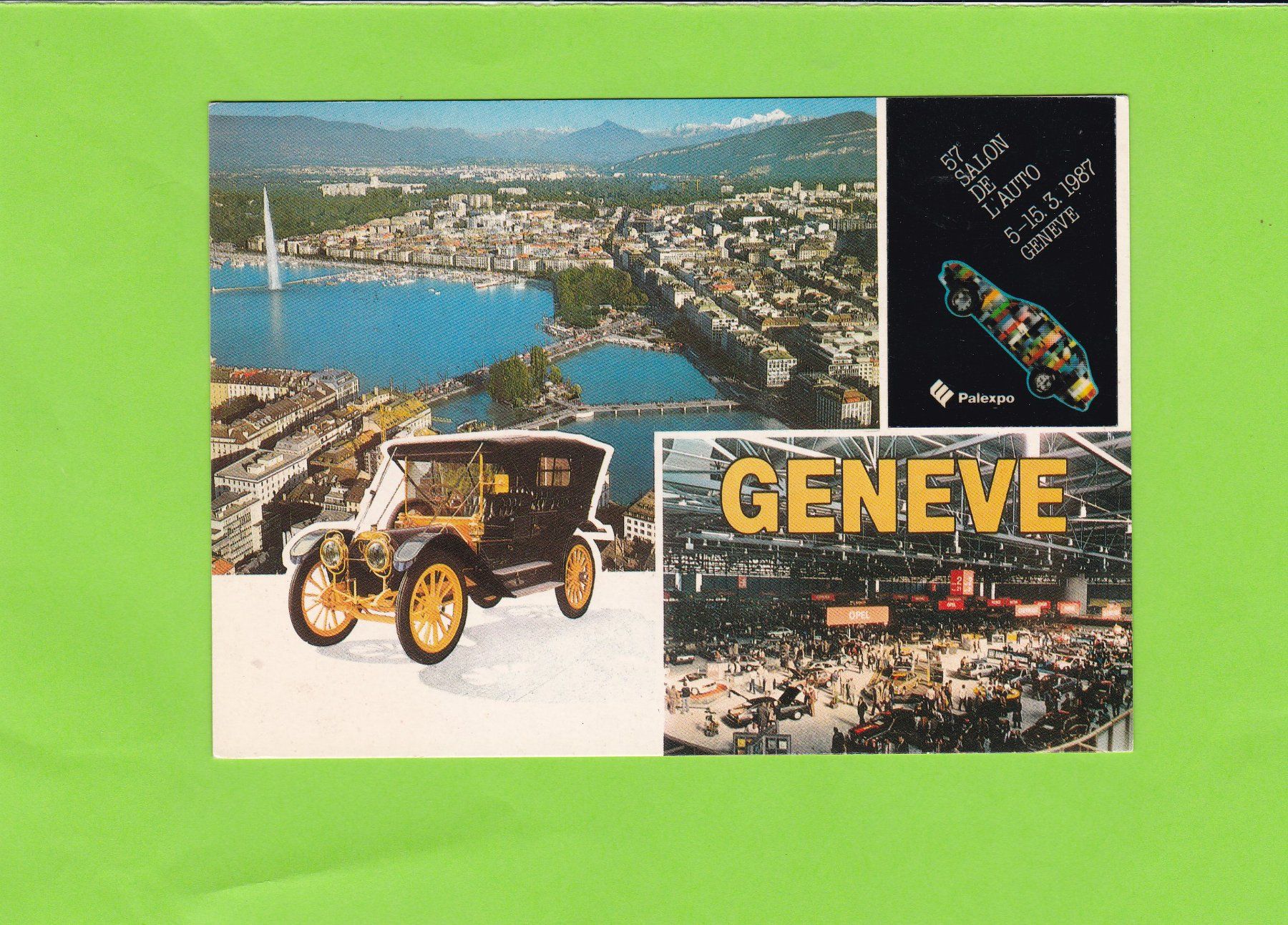Ansichtskarten: Genève-57. Salon de L'Auto – Gebraucht aus St. Peterzell von neckertal