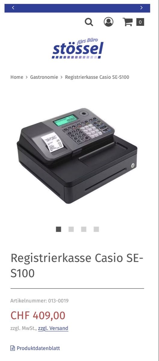 Casio Registratore di cassa: CASIO SE-S100 Electronic Cash Register – Usato da Schwende venduto da weesli 9