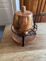 Ensemble pour fondue bourguignonne. Caquelon et réchaud.