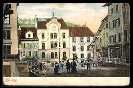 AK Brugg, Ortspartie mit Restaurant