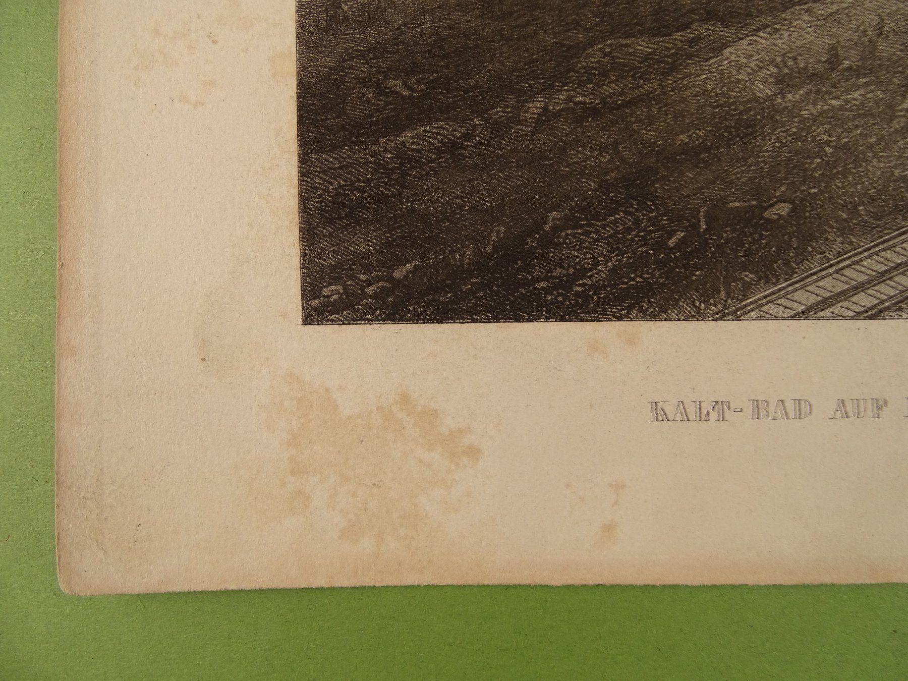 Stiche: KALT-BAD RIGI, STAHLSTICH UM 1875 – Gebraucht aus Grüningen von Kartensammler 4