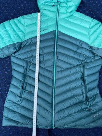 Damen Daunenjacke Mammut Pertex blau grün Gr L