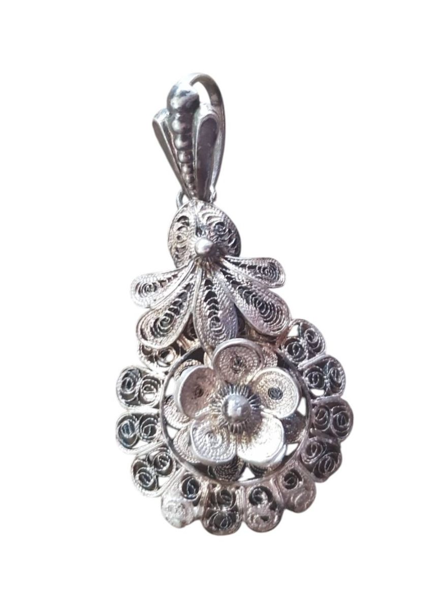 Anhänger: Anhänger Jugendstil antik - Blüte Silber – Gebraucht aus Mörschwil von wunderkiste44 1