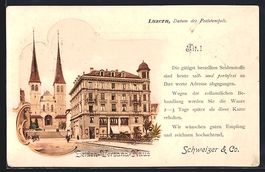 Luzern, Seiden-Versand-Haus der Firma Sc